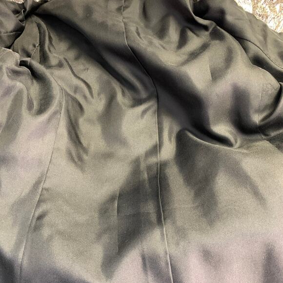 SIES MARJAN Size 6 Metallic Silver Polyester Blend Notch Lapel Belted Jacket - Picture 6 of 8